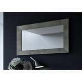 Mobili Fiver, Miroir Mural rectangulaire, Cadre Frêne Noir, Giuditta 110, 110 x 65 x 3,5 cm, Mélaminé/Verre, Made in Italy