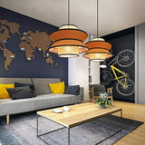 DSFHKUYB Pendant Light Creative Rotin Lustres Tissé Peut Être Installé dans La Chambre Salon Salle À Manger,Orange