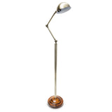 Relaxdays-10018505 Lampe sur pied Lampadaire Design Industriel Métal/Bois 179 cm hauteur réglable métal bois