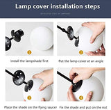 ENXING Lampe à Suspendre Grand Salon Lustre E27 Moderne Fer Suspension Luminaire sphérique Chambre à Coucher Lampe de Salle à Manger Abat-Jour Verre Eclairage moléculaire Bar Café Plafonnier