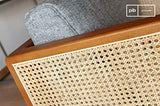 pib Fauteuil en Bois et cannage starheim - Bois Massif, Grand Confort d'assise, Association Facile, Finition Vernie | Un Fauteuil atypique au Magnifique cannage - Brun Noisette (L85 x H79 x P83 cm)