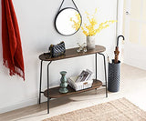 SICOTAS Bout de Canapé Table Table Console en Bois, Console Entrée Meuble avec 2 Etagères, Table Console pour Salon, Entrée, Couloir, 105x32x78 cm, Noyer