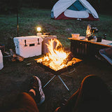 Relaxdays Lanterne tempête LED, Retro comme décoration de fenêtre ou Lampe Jardin, à Piles, cuivrée