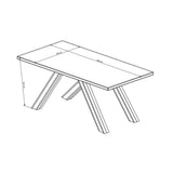 Marque Amazon - Alkove - Hayes - Table moderne en bois massif