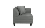 BHDesign Marie - Meridienne Moderne Antique - Velours - Coloris Gris foncé