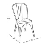 F&T Chaises en métal de Style Industriel-Chic Package DE 4 Pieces Tolix Design Couleurs Mixtes