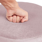 Zedelmaier Tabouret Rond en Velours avec Espace de Rangement, Beige, 373741,5cm