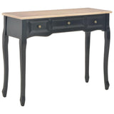 vidaXL Table de Console et Coiffeuse avec 3 Tiroirs Table de Maquillage Meuble de Chambre à Coucher Couloir Salon Entrée Salle à Manger Bureau Maison Noir