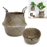 Panier de Rangement de Fleurs Tressé a Linge Osier Deco (38 X 36cm)