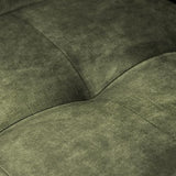 postergaleria Canapé 3 Places Vert 200 cm - avec Rembourrage Moelleux, Dossier surpiqué, avec Pieds Noirs, en Tissu Velours - Canapé pour Salon, Chambre d'amis, Meubles de Salon