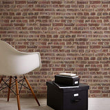 Papier peint brique pierre imitation Tapisserie couloir 302191 30219-1 Lutèce Authentic Walls | Beige/crème/Marron/Rouge | Rouleau (10,05 x 0,53 m) = 5,33 m²