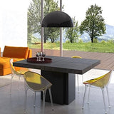 mds Dusk, Table carrée, en 130 ou 150 cm, Presque Une Sculpture ! - Designer : DÉLIO Vicente - 150 x 150 x 75 cm - Blanc Haute Brillance