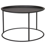 Woood, Grande table d'appoint noire avec plateau séparé