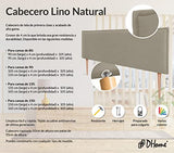 DHOME Tête de lit en Lin Naturel uni avec Bordures Tête de lit rembourrée Chambre à Coucher Moderne Top Trending (Terrain, 160x105cm avec Pieds (Lits 150/160))