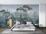SILK ROAD EU Papier Peint Panoramique Soie, 356 × 250cm, Le Jardin Arrière du Palais, Largeur max 8m, pour Salon Chambre restaurant Chambre d’enfants Décoration Murale