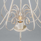 Qazqa Lustre | Chandelier Classique Rustique - Giuseppe Hl Lampe Blanc Crème - E14 - Convient pour LED - 5 x 40 Watt