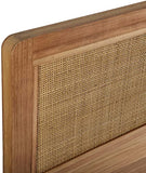 Versa Tête de lit en Paulownia et rotin Cannage 160 cm, Brown, One Size