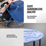 Chaji Kun Set De Table Latérale en Métal for Un Canapé-Jardin Balcon Pêche Et Bleu Foncé - Table Basse Ronde Protection environnementale