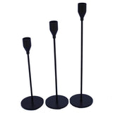 F Fityle Lot de 3 Photophores Modernes/Grands Bougeoirs - Métal Noir - Noir + Noir, comme décrit