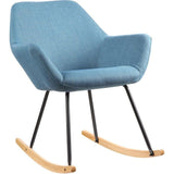 Paris Prix - Fauteuil à Bascule Design Cullman 89cm Bleu