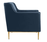 BHDesign JEM - Fauteuil Moderne - Cuir Moderne - Bleu Navy