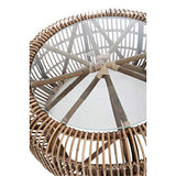 Paris Prix - Table Basse Ronde en Rotin ode 40cm Naturel