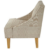 Fauteuil Malmö T371, Fauteuil rembourré de Salon, rétro, Design des années 50 ~ Beige/Marron, Tissu