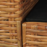 Festnight Canapé d'angle,Canapé Convertibles, Canapé à 2 Places avec Coussins Marron Rotin Naturel pour Salon