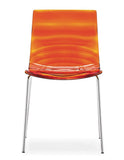 Calligaris - Chaise Leau CS/1273 - en orange transparent