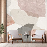 murando Papier peint intissé Abstrait 350x256 cm Décoration Murale XXL Poster Tableaux Muraux Tapisserie Photo Trompe l'oeil Béton rose a-A-0843-a-a