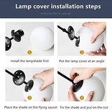 Lampe À Suspension E27 Moderne Décoration créative Salon Pendentif Lumière Fer forgé Pendante Lumière Boule De Verre Plafonnier Abat-Jour Blanc Bureau Cuisine Chambre À Manger bar Lustre