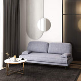 Selsey Kachave - Canapé à 3 Places - 200x83 cm, Gris, Pieds Noirs/cuivrés en Bois - Style Scandinave