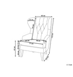 Beliani Fauteuil en Tissu tapissé Bleu foncé Alta