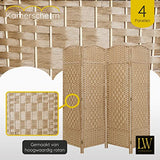 LW Collection Paravent 4 Panneaux Marron 170x160cm - Paravents de Chambre à Coucher - cloison