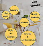 Un lot de quatre chaises de salle à manger de style scandinave rétro avec pieds en métal, adaptées pour le salon, la chambre à coucher, une salle de jeux