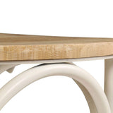 vidaXL 2X Bois Manguier Solide Chaise à Dossier Croisé Blanc Chaise de Cuisine