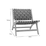 Miliboo Fauteuil Ethnique en Bois et Sangles tressées Marron Bondi