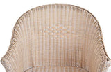 Fauteuil en rotin naturel avec coussins beige/rotin - Avec accoudoirs - Blanc vintage