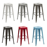 Duhome Tabouret de Bar en métal/Fer Blanc empilable Design Industriel sélection de Couleur 665D