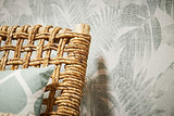 Livingwalls papier peint intissé New Walls Cosy & Relax papier peint effet jungle papier peint palmier 10,05 m x 0,53 m crème beige vert 373964 37396-4