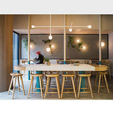 Tabouret de Bar en Bois Massif avec Repose-pieds, Siège Incurvé Ergonomique pour Comptoir Cuisine Café, Chaise de Petit-déjeuner Hauteur 55/65/75 cm (Couleur : Noyer, taille : 65cm)