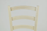 Tommychairs Chaise du Design - Set de 2 chaises Venice pour la Cuisine et la Salle à Manger, avec Structure en Bois, Coleur Aniline Blanche et Assise en Paille