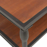 Tidyard Table Basse avec 1 Etagère en Bois de Sapin Style Industriel Marron 120x60x40 cm