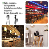 HOMCOM Lot de 4 tabourets de Bar Industriel avec Dossier Hauteur Assise 76,5 cm métal Noir