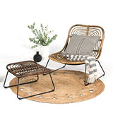 DECOCLICO Fauteuil Bas en rotin Moka