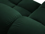 MICADONI Canapé Modulable Droit en Velours, Bellis, 4 Places, Vert Bouteille, 282x94x63 Fabriqué en Europe