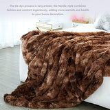 KHDJ Couverture Fausse Fourrure Douce Chaude pour Hiver Plaid Polaire Réversible Couvre-Lit à Poils Longs en Polyester pour Lit Canapé Sofa Entretien Facile,Marron,130 * 160cm