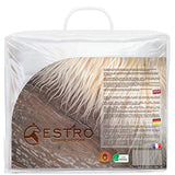 ESTRO | Authentique Tapis en Peau ou en Fourrure de Mouton ISLANDAIS | Brillant et Luxueux | Variété de Couleur ESI (Wolf Tip, 100 cm)