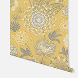Arthouse 676206 vintage Bloom papier mural/revêtements, Jaune, taille unique