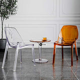 Transparent Acrylique Ghost Chair, Chaise De Salle À Manger Transparente De Mode Empilable, Chaises La Créativité Cristal Transparent pour Chambre à Coucher, Salon, Bureau,Brown